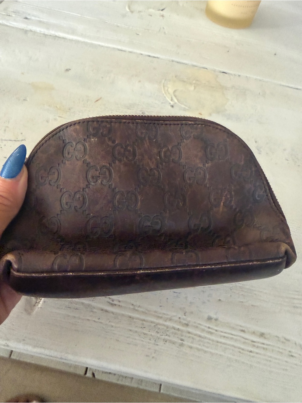 Gucci Brown Monogram Cosmetic Case - Picture 3 of 5